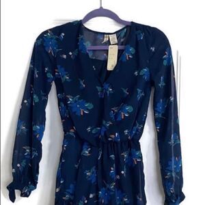 NWT Japna beautiful romper with front surplice top